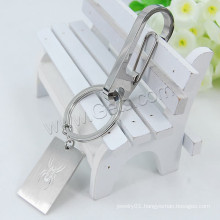 2016 new design stainless steel square key chain